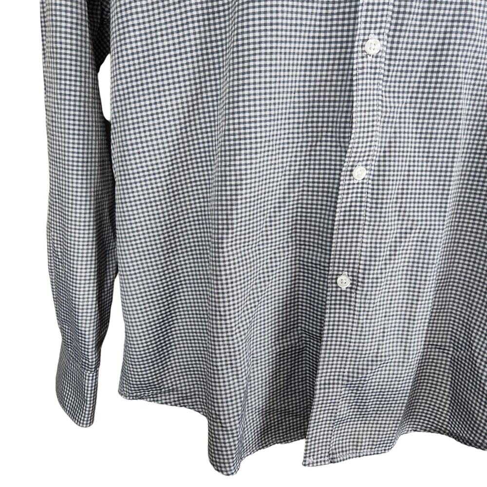 Nicole Miller Shirt Mens Size Large Black & White Check Button Up Dress Shirt - Picture 4 of 10